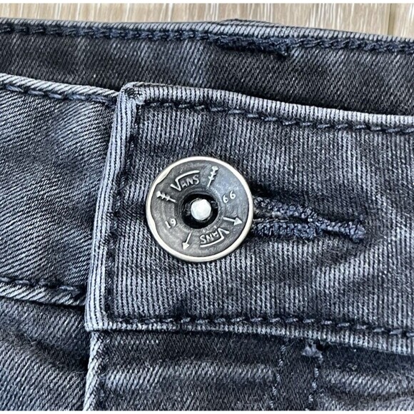 Vans Black Distressed Stretch Skinny Jeans Juniors Size 9 (29” x 25.5”) - Picture 3 of 7